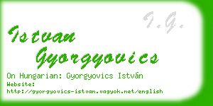 istvan gyorgyovics business card