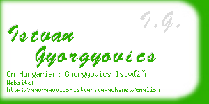 istvan gyorgyovics business card